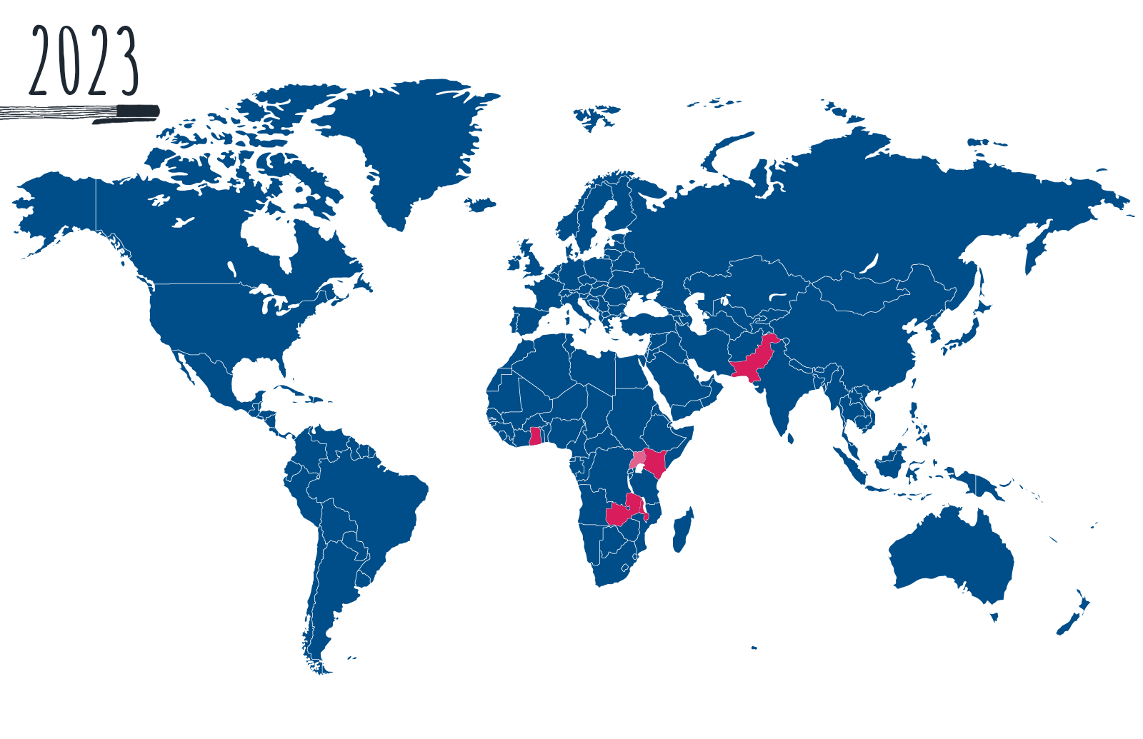 2023 Pens for Kids UK donation  map